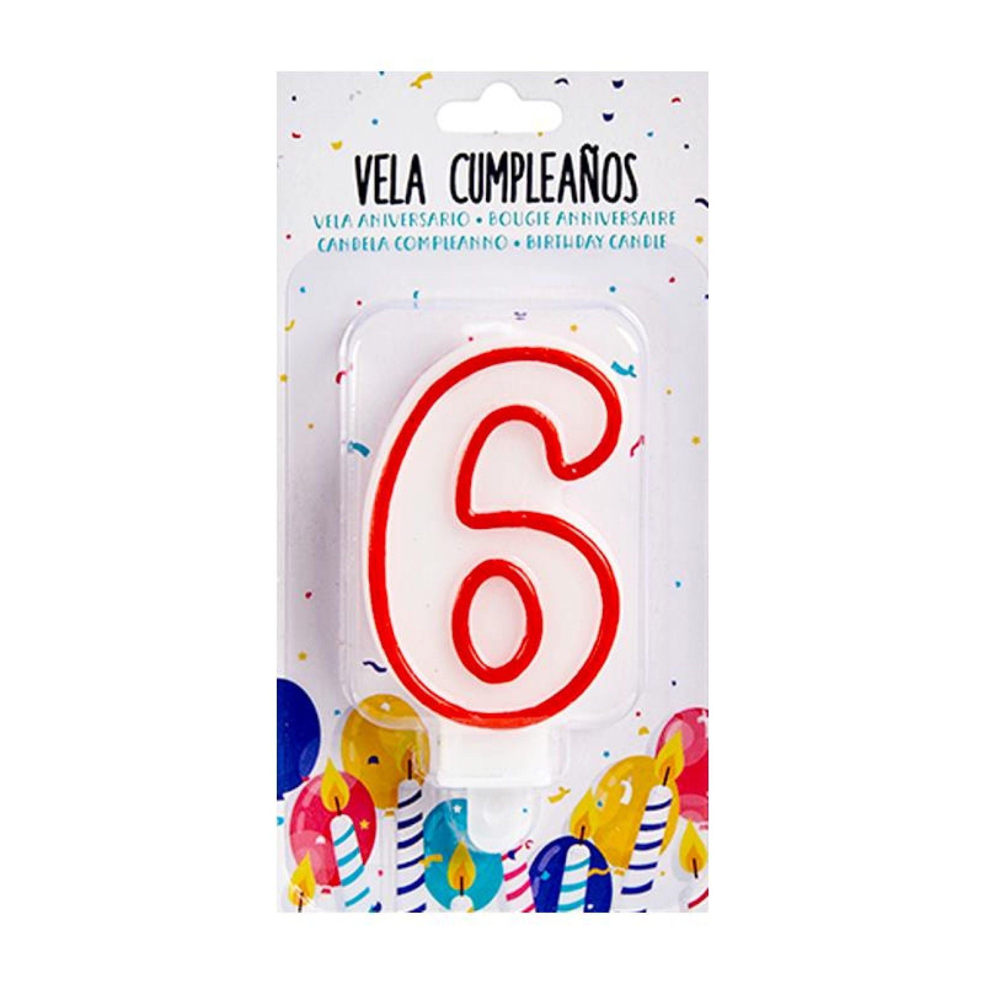 VELA ANIVERSARIO NUMERO 6 22182 VELA ANIVERSARIO NUMERO 6 22182