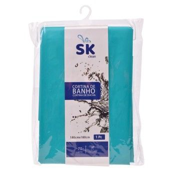 CORTINA WC 1.8X1.8M PVC AZUL 1589-112-G CX60