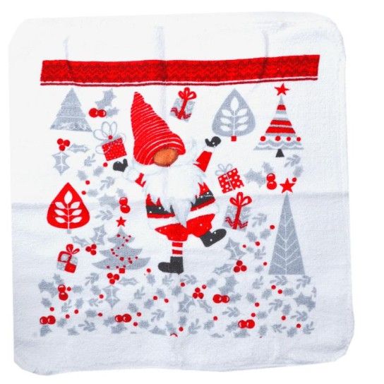 TOALHA NATAL FELPO 30CM AC-11548