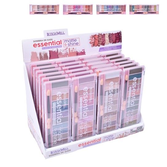 PALETA SOMBRAS ESSENTIAL 12CORES 33996 24UN PALETA SOMBRAS ESSENTIAL 12CORES 33996 24UN