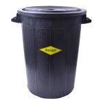 BALDE LIXO C/TAMPA PRETO BELIPLAST 100 L