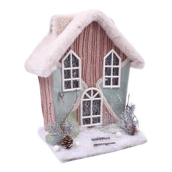 CASA DECORATIVA C/ LUZ BATERIA 32CM