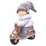 BONECO RESINA C/ GORRO E MOTA BONECO RESINA C/ GORRO E MOTA