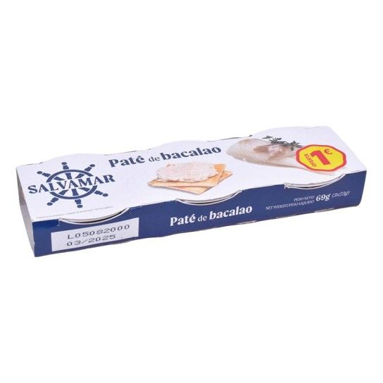 PATE BACALHAU SALVAMAR PACK 3 23GR 0496