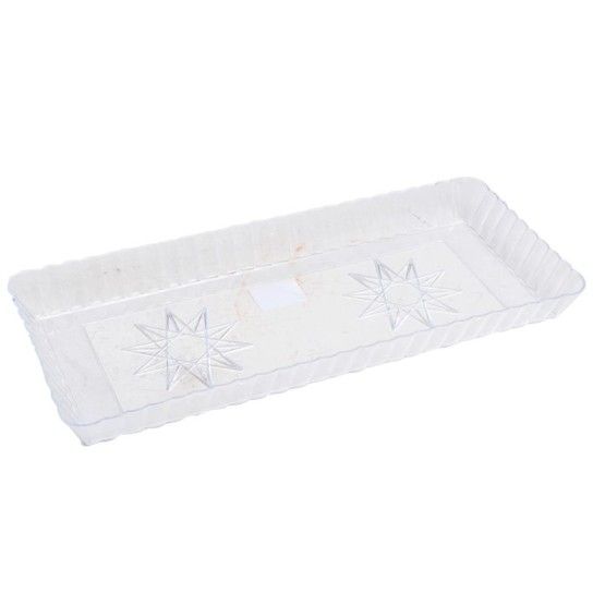 PLASTICO PRATO BOLO RECT. 38CM CX6