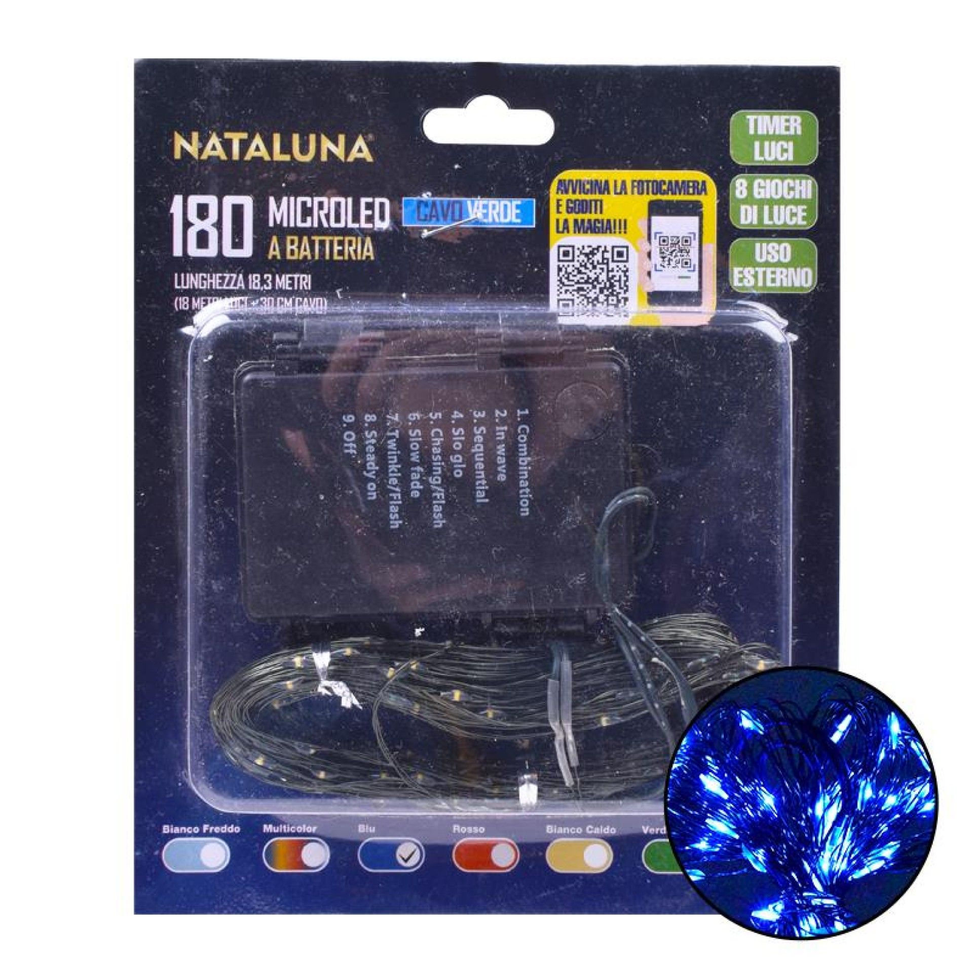 SERIE NATAL 180MICROLED 18MT TEMP. AZUL SERIE NATAL 180MICROLED 18MT TEMP. AZUL