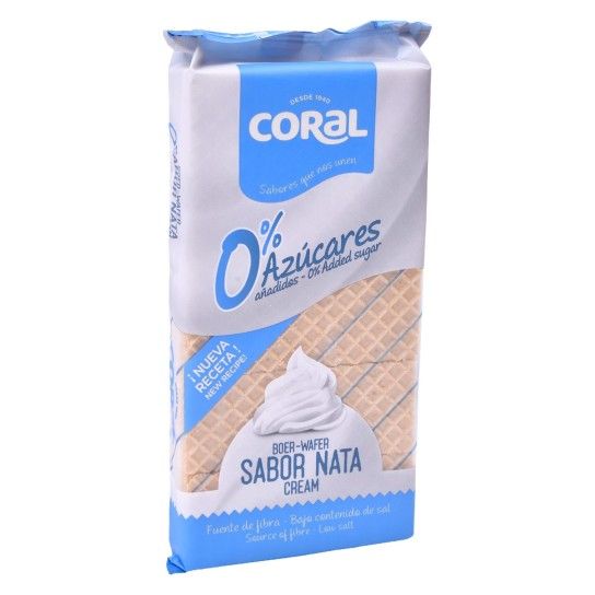 WAFERS BOER NATA CORAL 0%AÇUCAR 150G WAFERS BOER NATA CORAL 0%AÇUCAR 150G