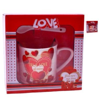 SET CANECA E COLHER 8,2X6,8 2645-108-02 CX96