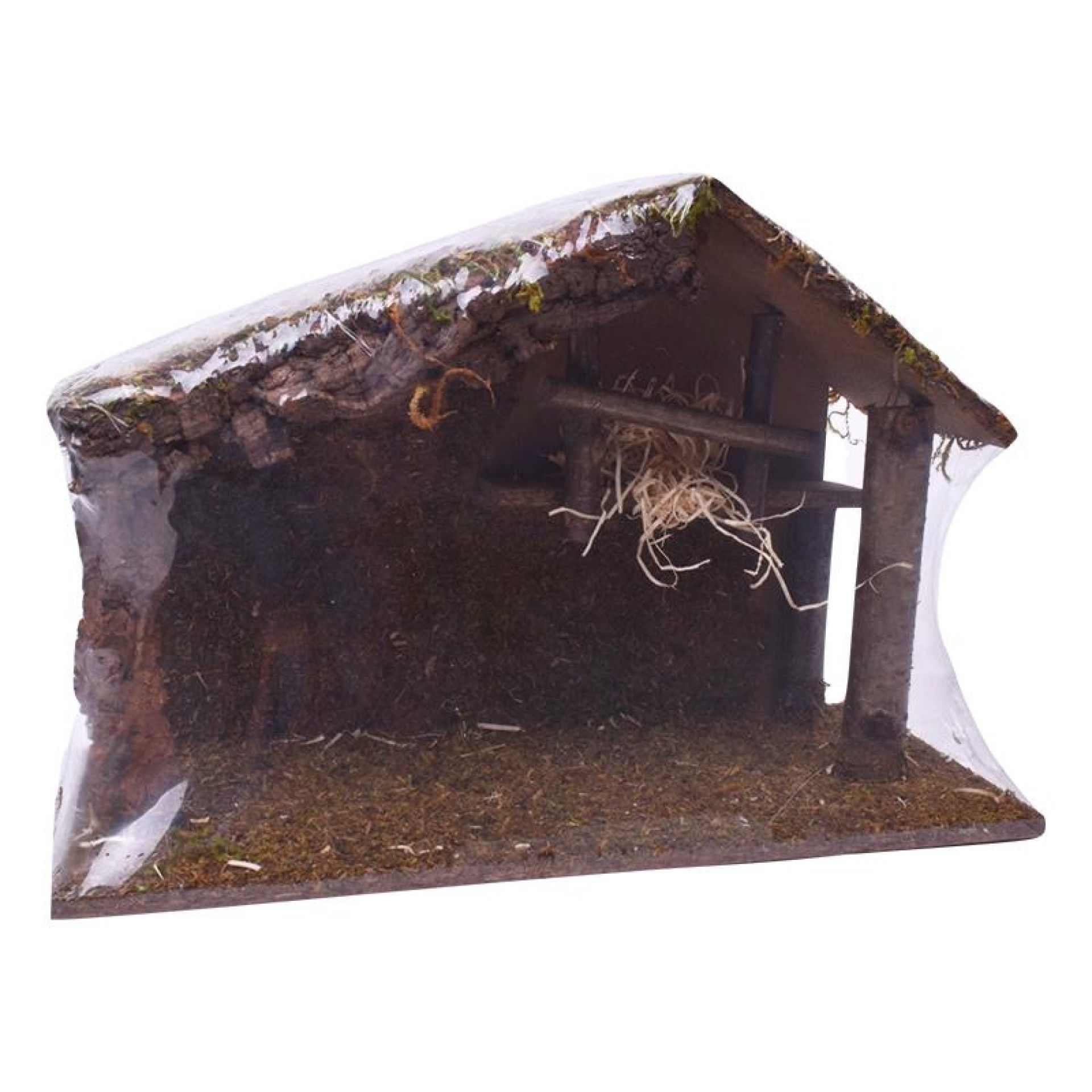 CABANA PRESÉPIO MUSGO EM VOLTA 43X18X28CM CABANA PRESÉPIO MUSGO EM VOLTA 43X18X28CM