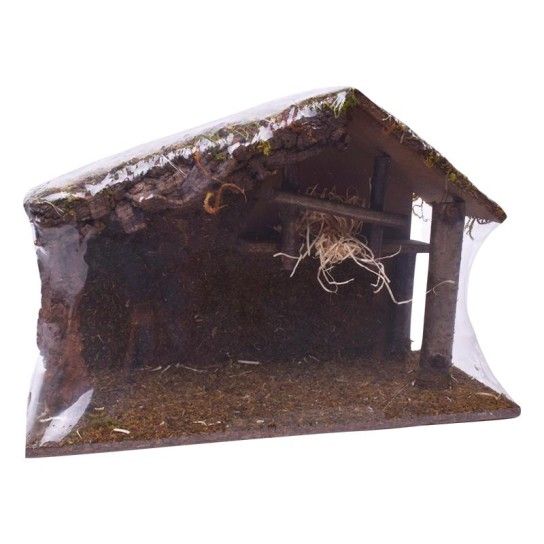 CABANA PRESPIO MUSGO EM VOLTA 43X18X28CM