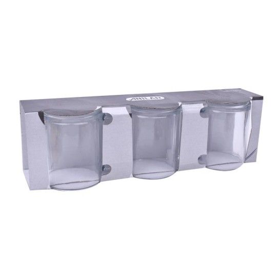 CONJ. 3 CANECAS VIDRO 26CL ANIL 27415