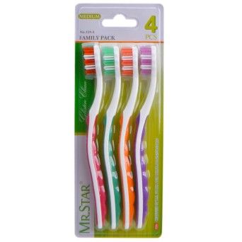 ESCOVA DENTES MEDIO 4UN 1226-046-04