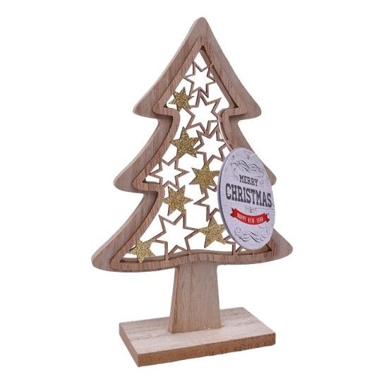 ARVORE 20CM MADEIRA DOUR GLITTER