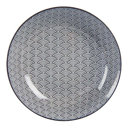 PRATO FUNDO 20CM ONDA JAPONESA PRETO 89981