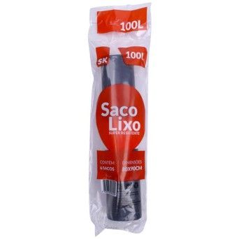 SACOS LIXO 80X90 100L 6UNI
