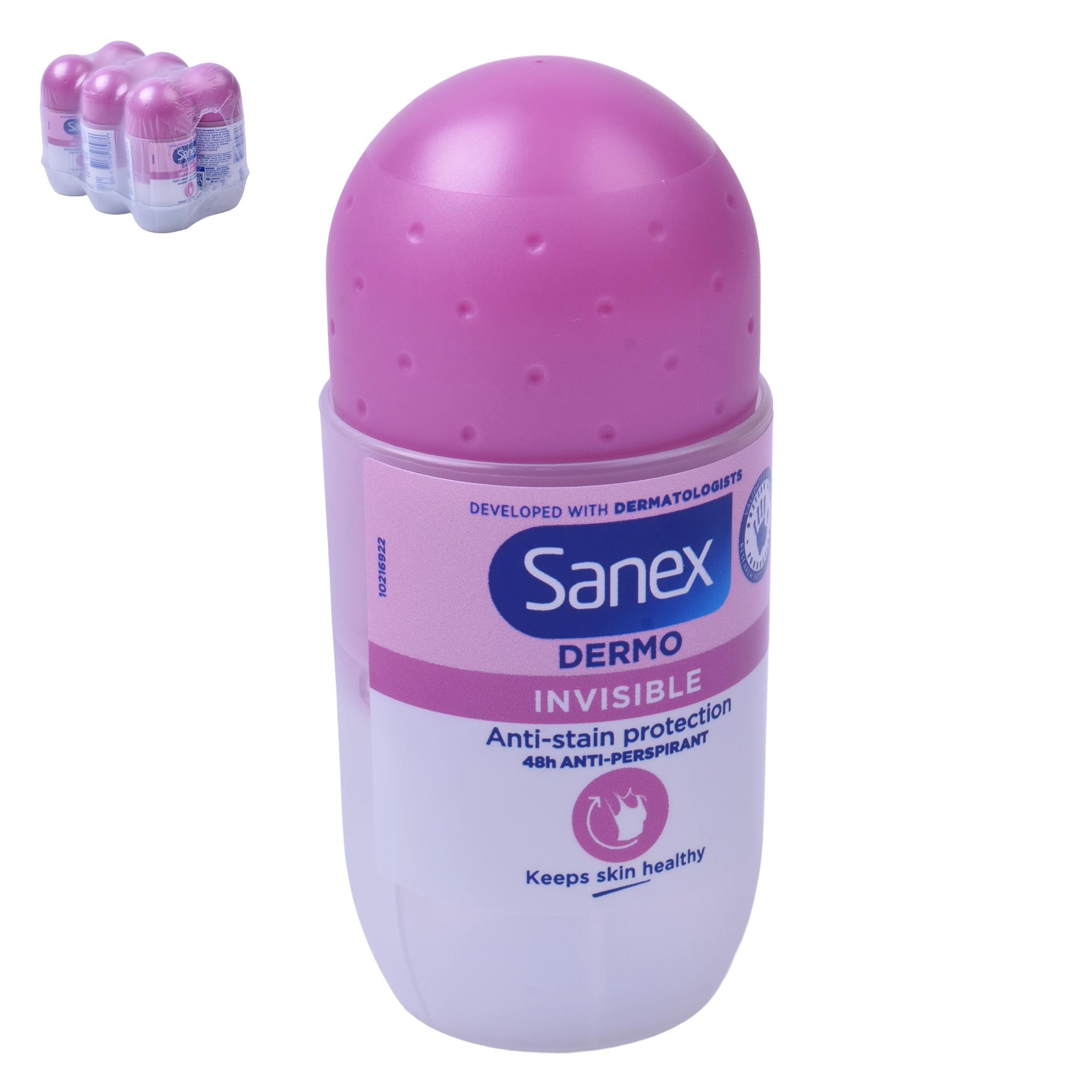 SANEX ROLL-ON INVISIBLE 50ML CX6 SANEX ROLL-ON INVISIBLE 50ML CX6
