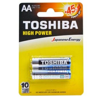 PILHAS TOSHIBA LR06 ALCALINA 2UNI