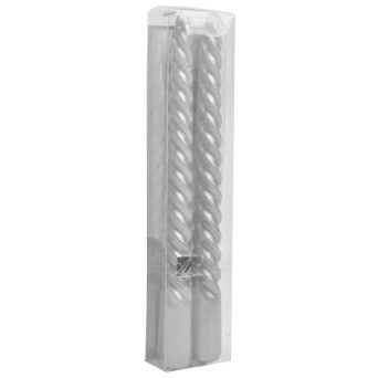 CONJ. 2 VELAS NATAL PRATA 20CM