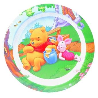 PRATO MELAMINA RASO WINNIE 23CM CX6