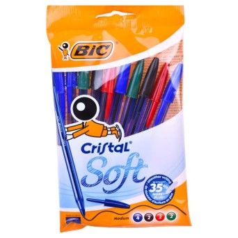 CANETA BIC SOFT COR PACK 10)