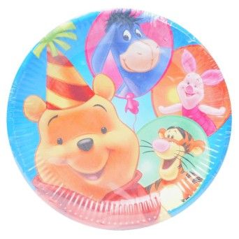 PRATO PAPEL WINNIE 23CM 10UNI