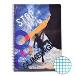 CADERNO ESPIRAL A5 80F QUADR NO LIMIT