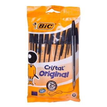 BIC CRISTAL ORIGINAL PACK10 PRETO