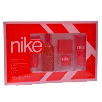 SET NIKE CREME+2PERFUM+GEL BANHO CORAL