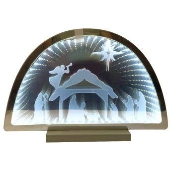 CENARIO DE NATAL 3D 40CM BRANCO 21007