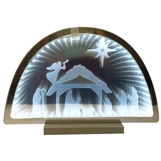 CENARIO DE NATAL 3D 40CM BRANCO 21007