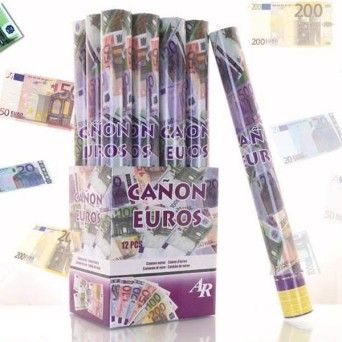 TUBO CONFETTIS EUROS 30CM 11871