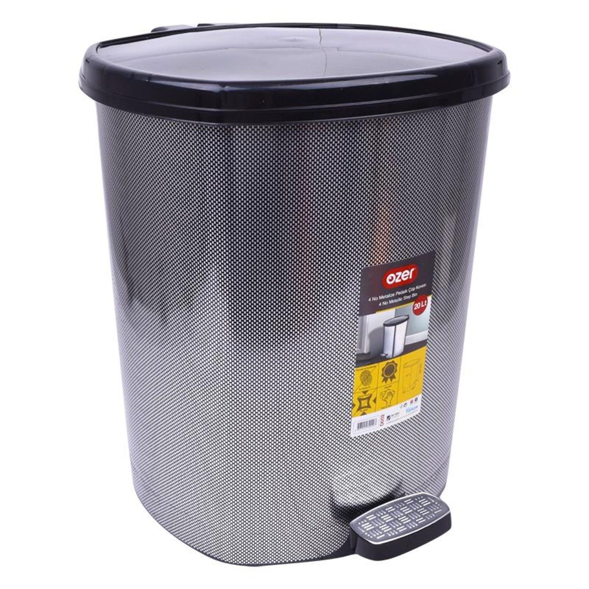 BALDE PLAST. METAL C/PEDAL 17,5L D002