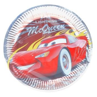PRATO PAPEL CARS 23CM 8UNI
