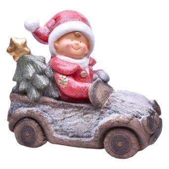 BONECO CERAMICA C/ CARRO 33X30CM