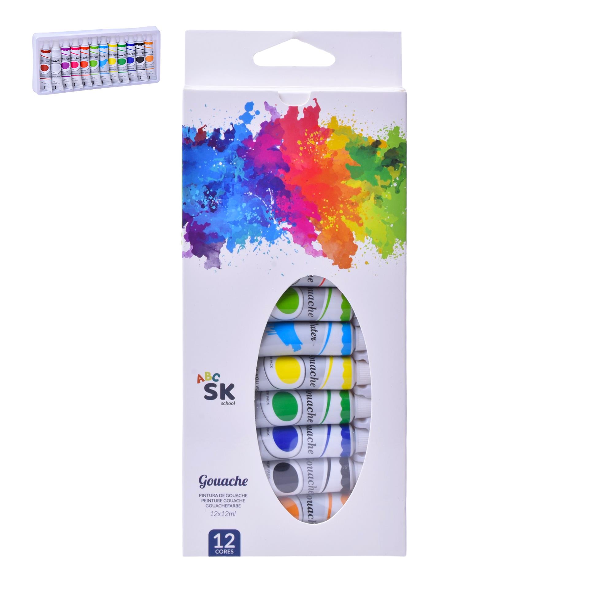 TINTA GUACHE 12CORES 12ML 2679-100 CX60 TINTA GUACHE 12CORES 12ML 2679-100 CX60