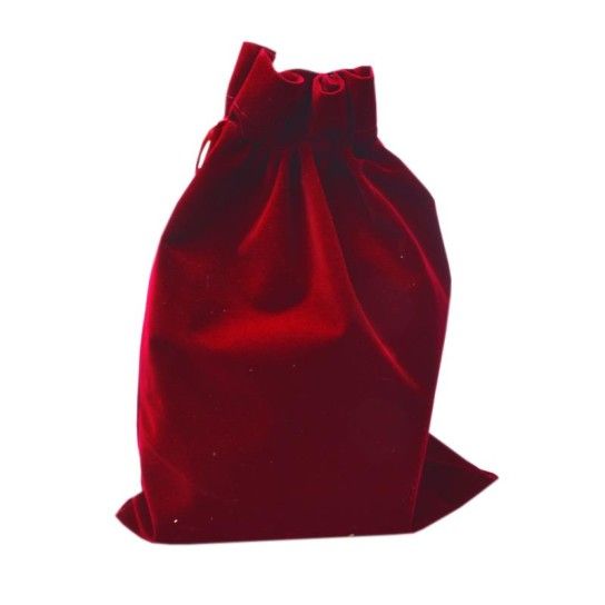 SACO VELUDO NATAL 23X30 BORD.