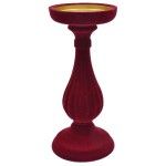 CASTIÇAL 24CM VELUDO VERM. CASTIÇAL 24CM VELUDO VERM.