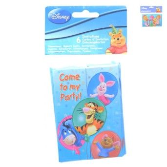 CONVITES WINNIE POOH 6UNI