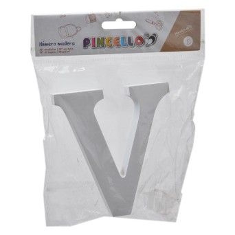 LETRA V  MADEIRA BRANCA 24061