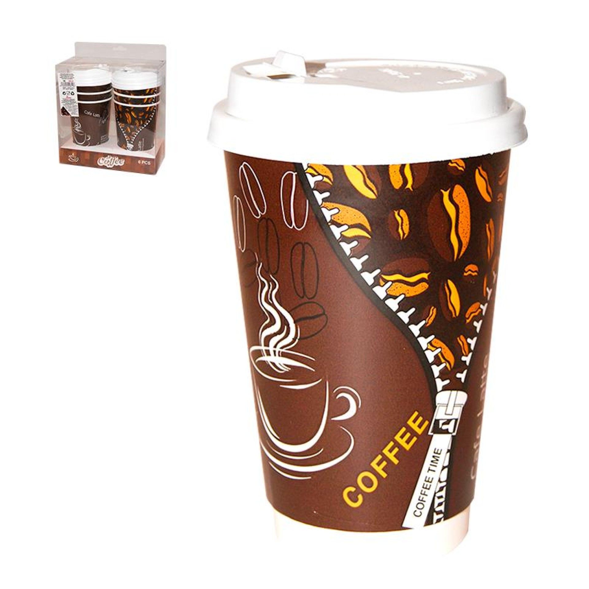 COPOS PAPEL CAFE 450ML CONJ. 6) 22811 COPOS PAPEL CAFE 450ML CONJ. 6) 22811