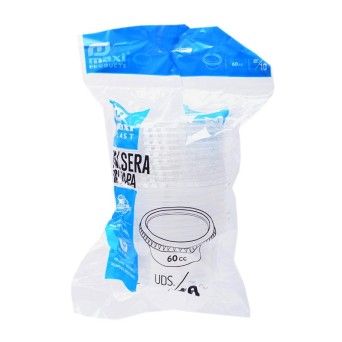 MOLHEIRA PLASTICO C/ TAMPA 60CC 10UNI
