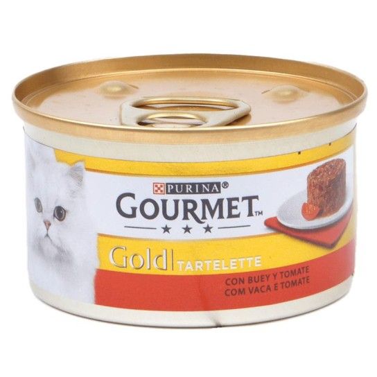 GOURMET GOLD GATO VACA+TOMATE 85GRS