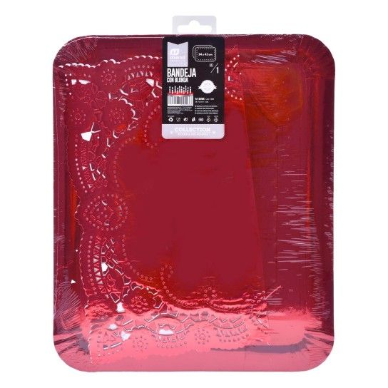 BANDEJA RECT VERM C/NAP  34X42CM 3088 CX72