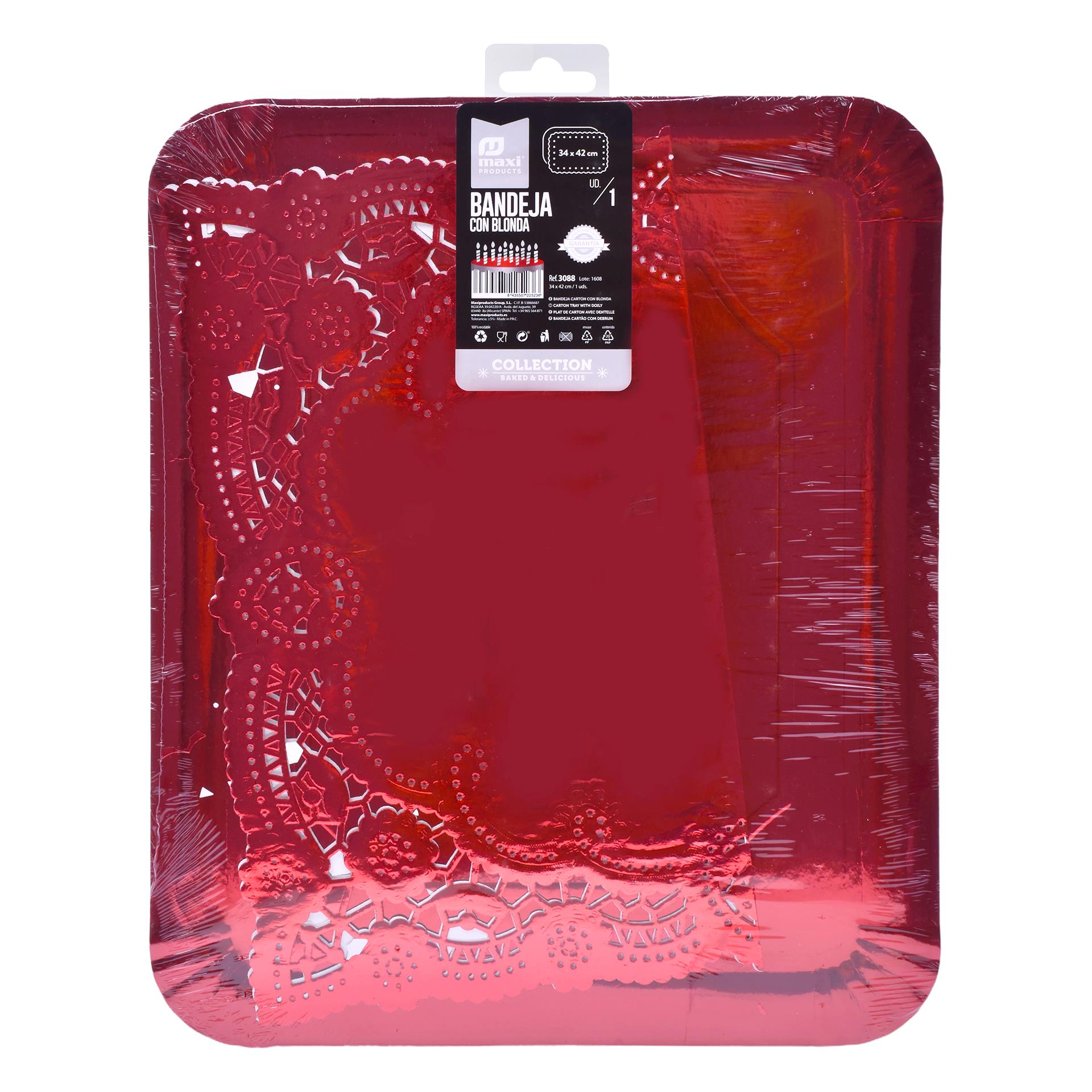 BANDEJA RECT VERM C/NAP 34X42CM 3088 CX72 BANDEJA RECT VERM C/NAP 34X42CM 3088 CX72