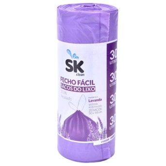 SACO LIXO 30L LAVANDA 20UN