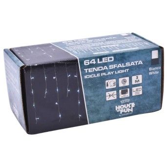 SERIE NATAL CORTINA 64 LED BRANCO