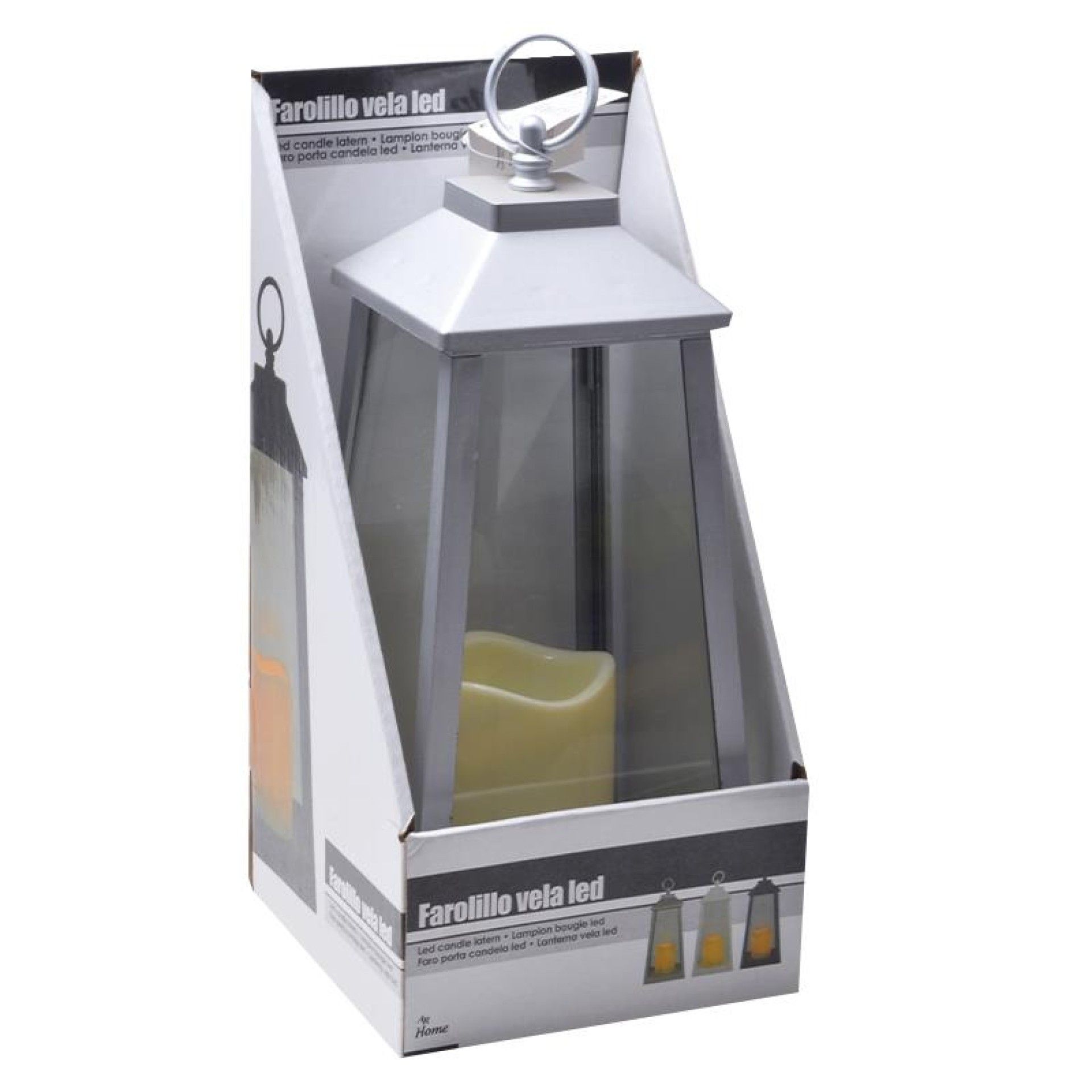 LANTERNA VELA LED PEQ. PRISMA PRATA 52794 LANTERNA VELA LED PEQ. PRISMA PRATA 52794