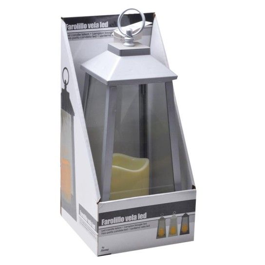 LANTERNA VELA LED PEQ. PRISMA PRATA 52794 LANTERNA VELA LED PEQ. PRISMA PRATA 52794