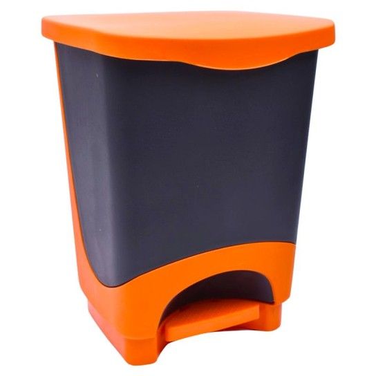 BALDE PEDAL C/TAMPA 10L LARANJA