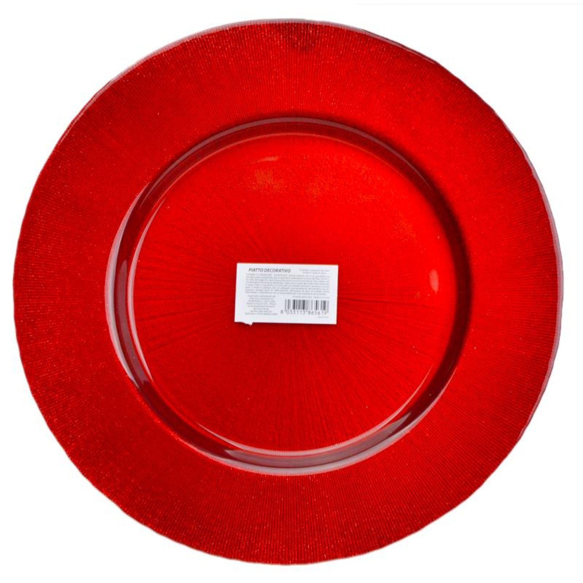 PRATO VIDRO NATAL VERM. 33CM PRATO VIDRO NATAL VERM. 33CM